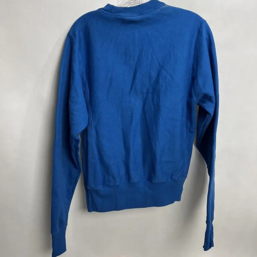 Vintage Champion Reverse Weave Crewneck Sweatshirt Blue Pullover X-Small - Picture 8 of 12